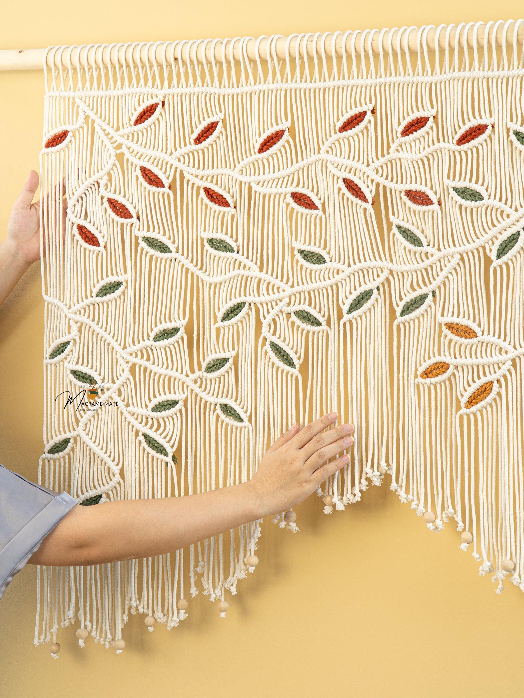Natural macrame curtain, perfect for boho-inspired homes