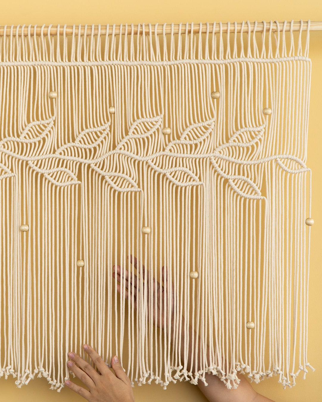 Rustic macrame curtain, perfect for a natural and airy look