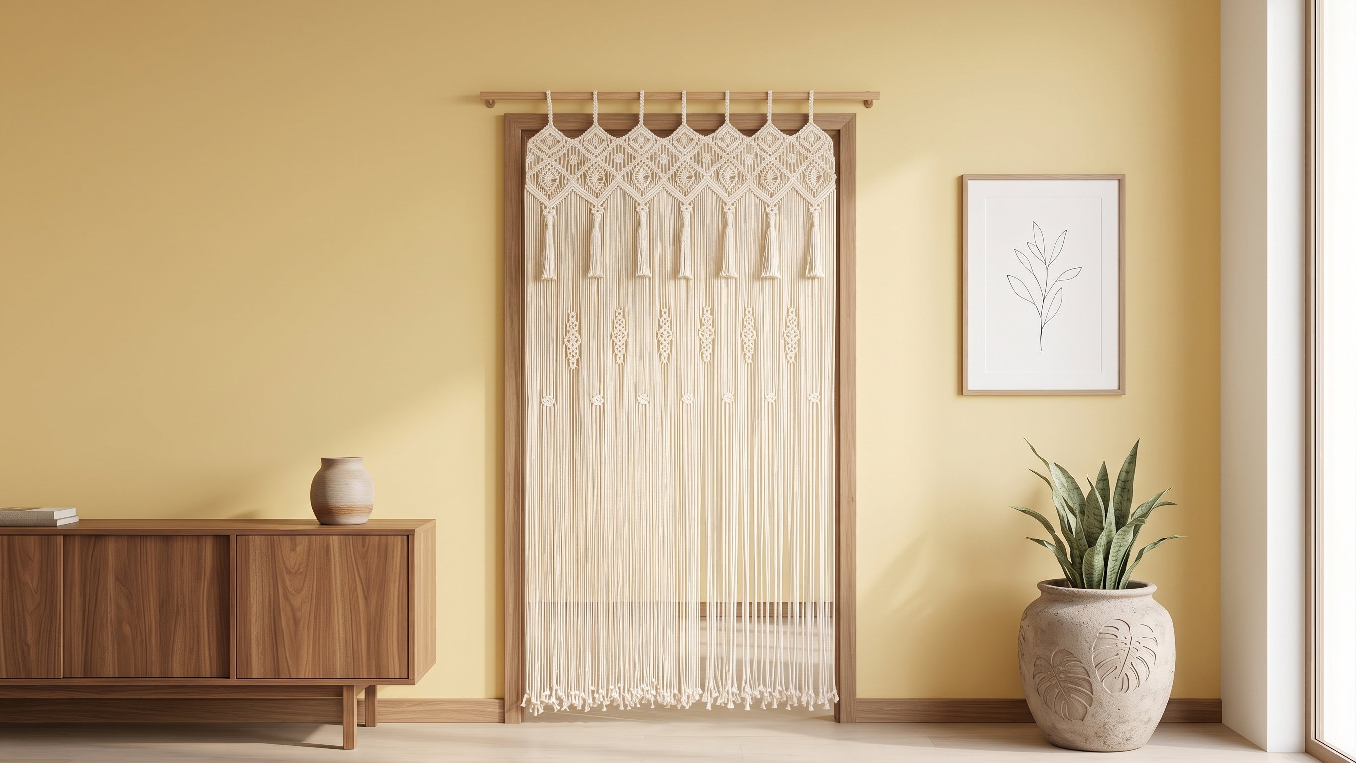 handcrafted macrame home decoration