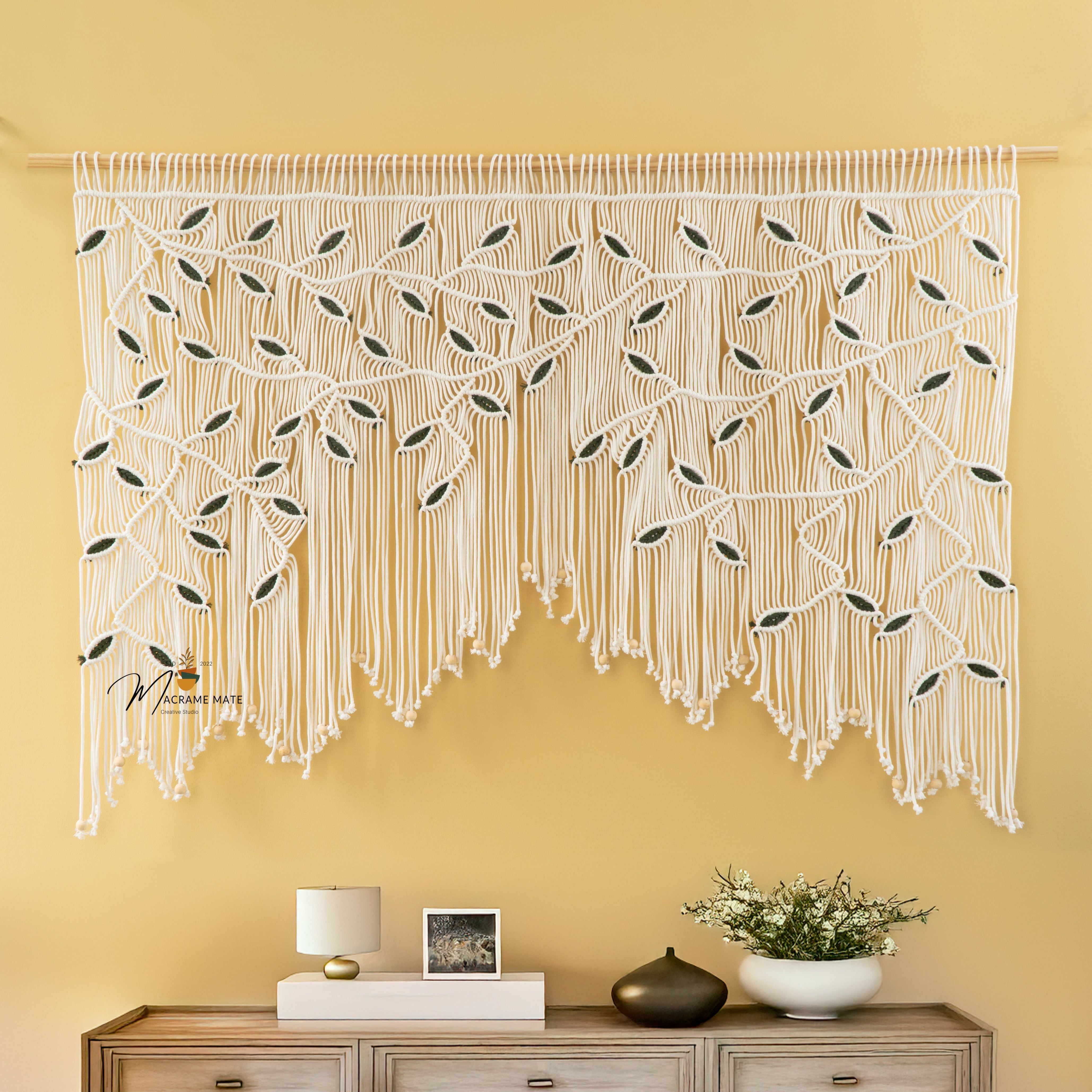 Macrame Leaf Curtains