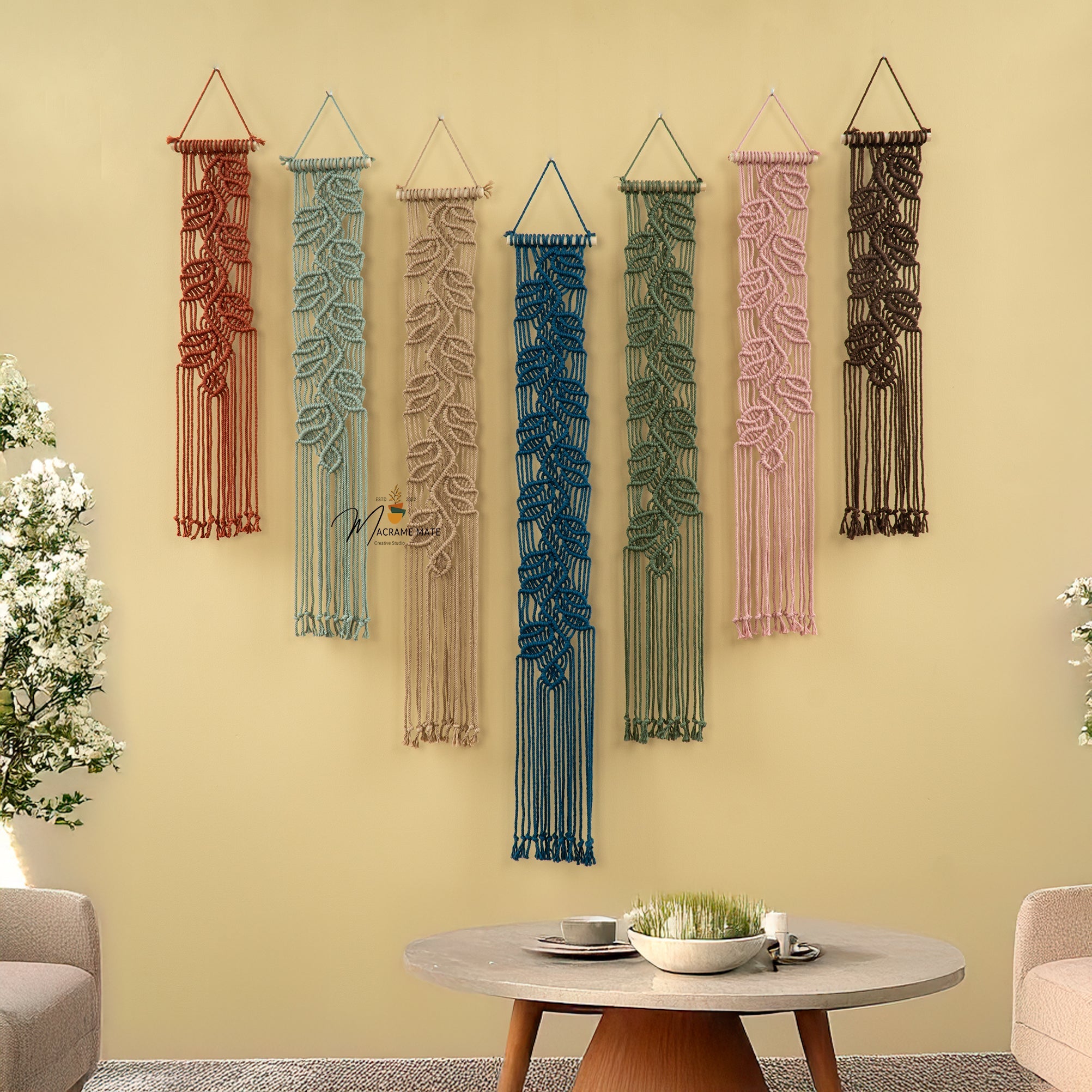 Vertical Macrame Hangings