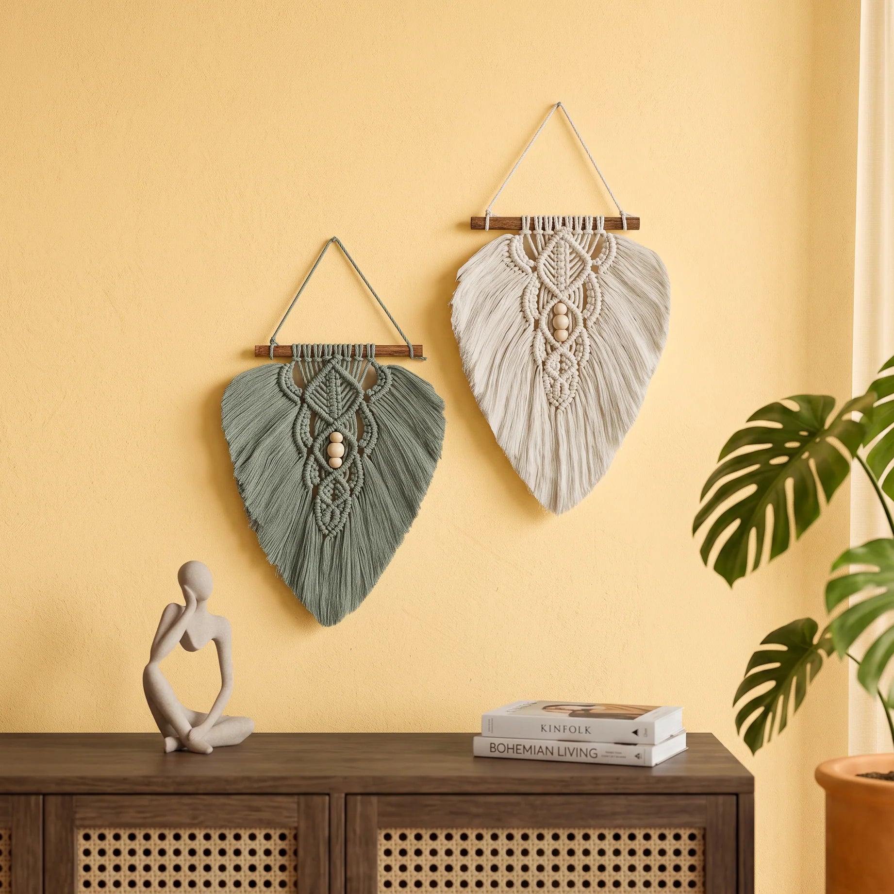 Macrame Hanging Leaves