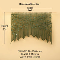 Measurement chart for a decorative cornice with dimensions on a beige background