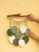Coda Green Macrame Leaves with Flower Tassel