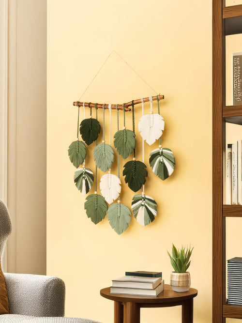 Eden Mixed Green Monstera Macrame Leaves