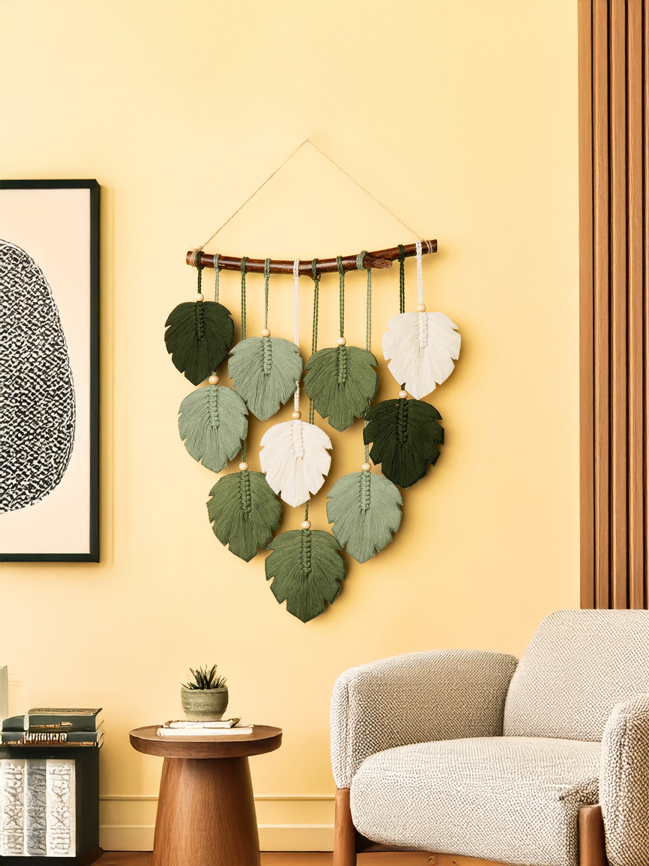 macrame monstera leaf Eden Green Monstera Macrame Leaves