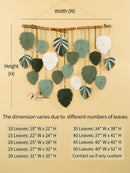Boho macrame leaf wall hanging, great for cozy or earthy decor    
