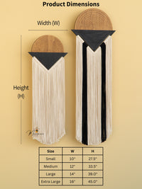 Handwoven macrame fiber wall decor great for creating an inviting focal point in living spaces


