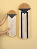 Handcrafted fiber wall art perfect for adding depth and texture to rustic or modern interiors
