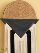 Boho style macrame fiber wall decor perfect for enhancing natural or earthy interiors with charm
