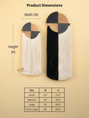 Boho style macrame fiber wall decor perfect for enhancing natural or earthy interiors with charm
