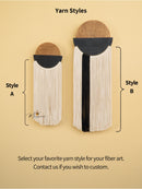 Handmade macrame fiber wall art a great addition to minimalist or cozy spaces for a touch of elegance
