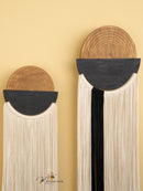 Boho inspired fiber macrame wall art ideal for adding texture and artistry to cozy interiors
