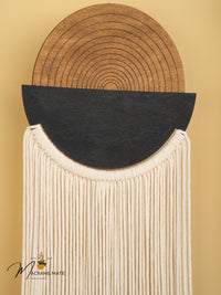 Boho inspired fiber macrame wall art ideal for adding texture and artistry to cozy interiors
