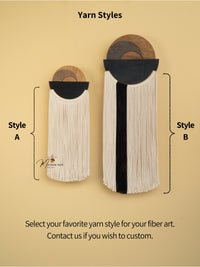 Handmade macrame wall decor great for filling blank walls in modern or rustic spaces
