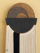 Boho inspired fiber macrame wall decor ideal for adding charm and warmth to any space
