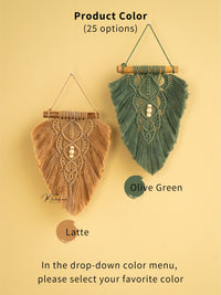 Macrame leaf hanging, ideal for modern or rustic decor    
