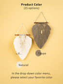 Handcrafted macrame leaf, perfect for minimalist or natural rooms    
