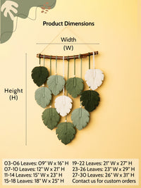 Eden Green Monstera Macrame Leaves