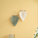 Macrame leaf wall decor, perfect for minimalist or rustic homes    
