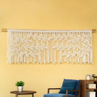 Lyra Natural Macrame Window Curtain