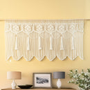 Natural macrame leaf hanging, perfect for simple home accents    
