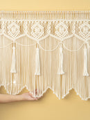 Boho macrame curtain, perfect for simple or stylish homes 
