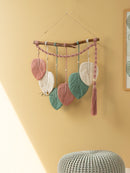 Boho macrame leaf hanging, ideal for simple or stylish homes     
