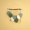 Macrame leaf wall decor, perfect for minimalist or rustic homes    
