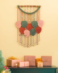 Natural macrame leaf, fits in boho or contemporary spaces      
