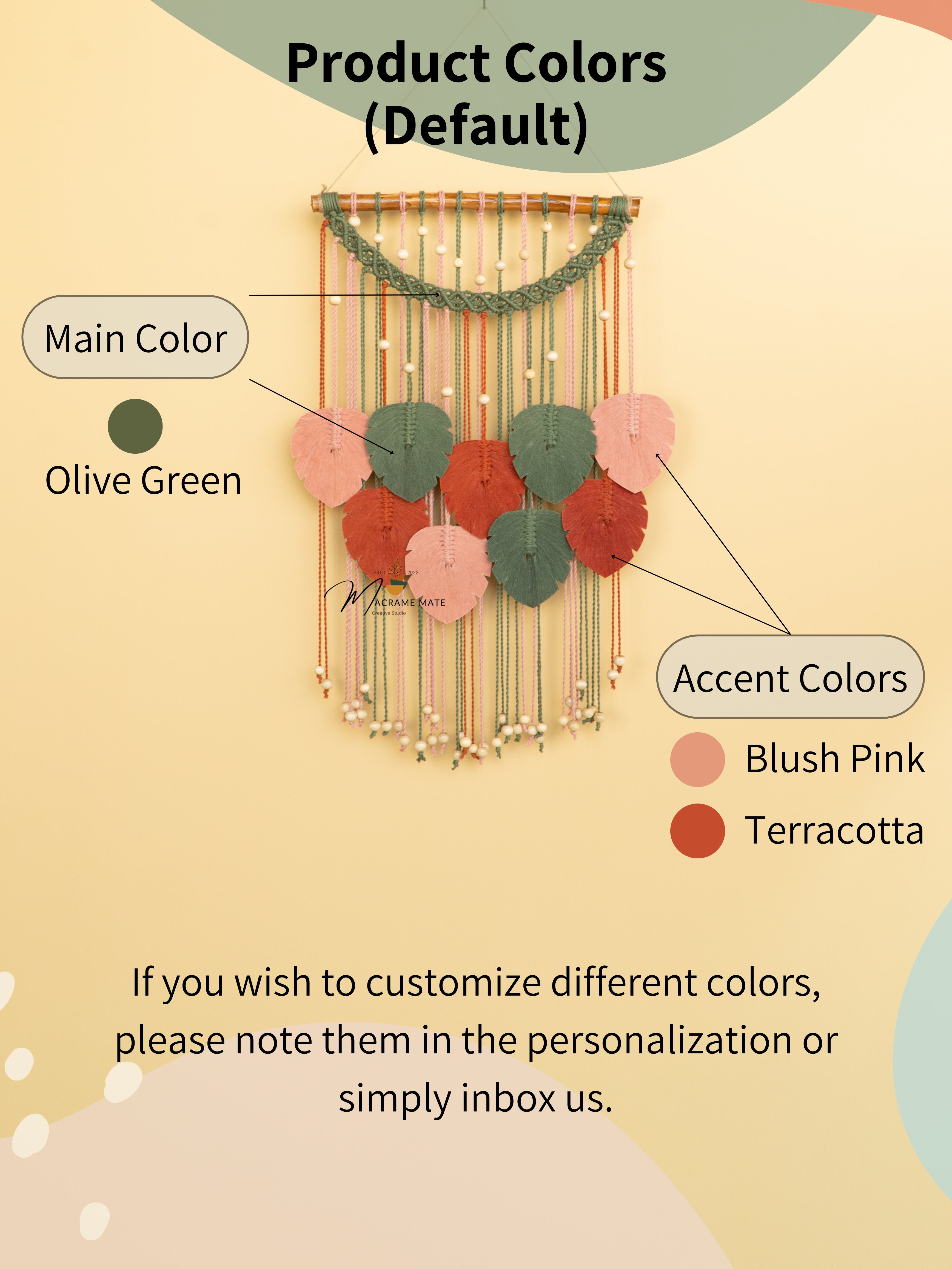 Macrame leaf hanging, perfect for boho or minimal home decor      
