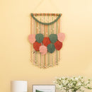 Handcrafted macrame leaf, perfect for minimalist or natural rooms    
