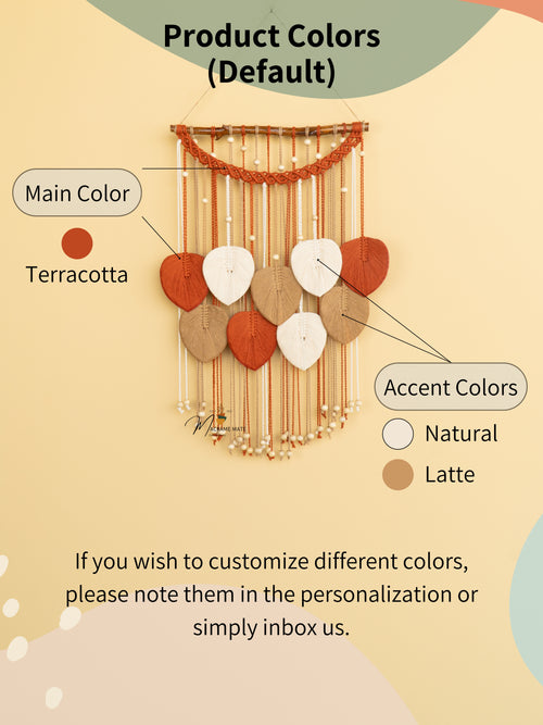 Boho-inspired macrame leaf, perfect for minimalist homes    
