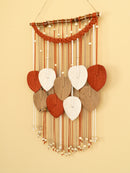 Boho macrame leaf hanging, ideal for simple or stylish homes     
