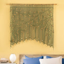 Handcrafted macrame curtain, perfect for minimalist or natural rooms 
