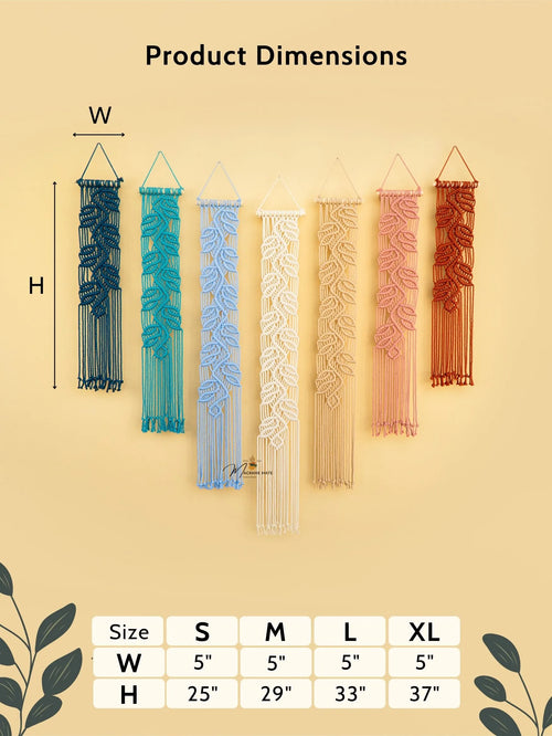 Product dimensions chart with decorative items and measurement labels on a beige background.