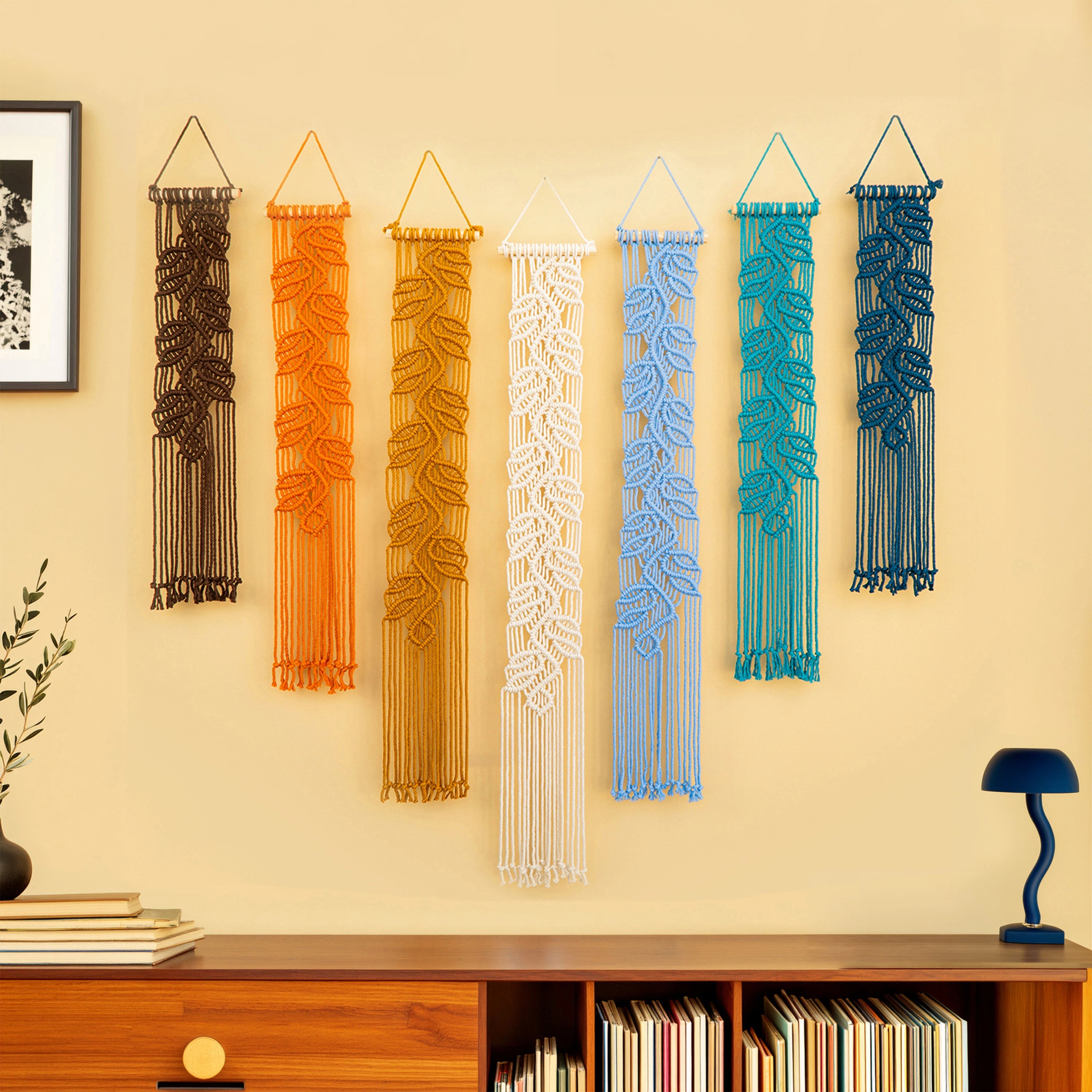 Vela Earth Blue Macrame Wall Hangings