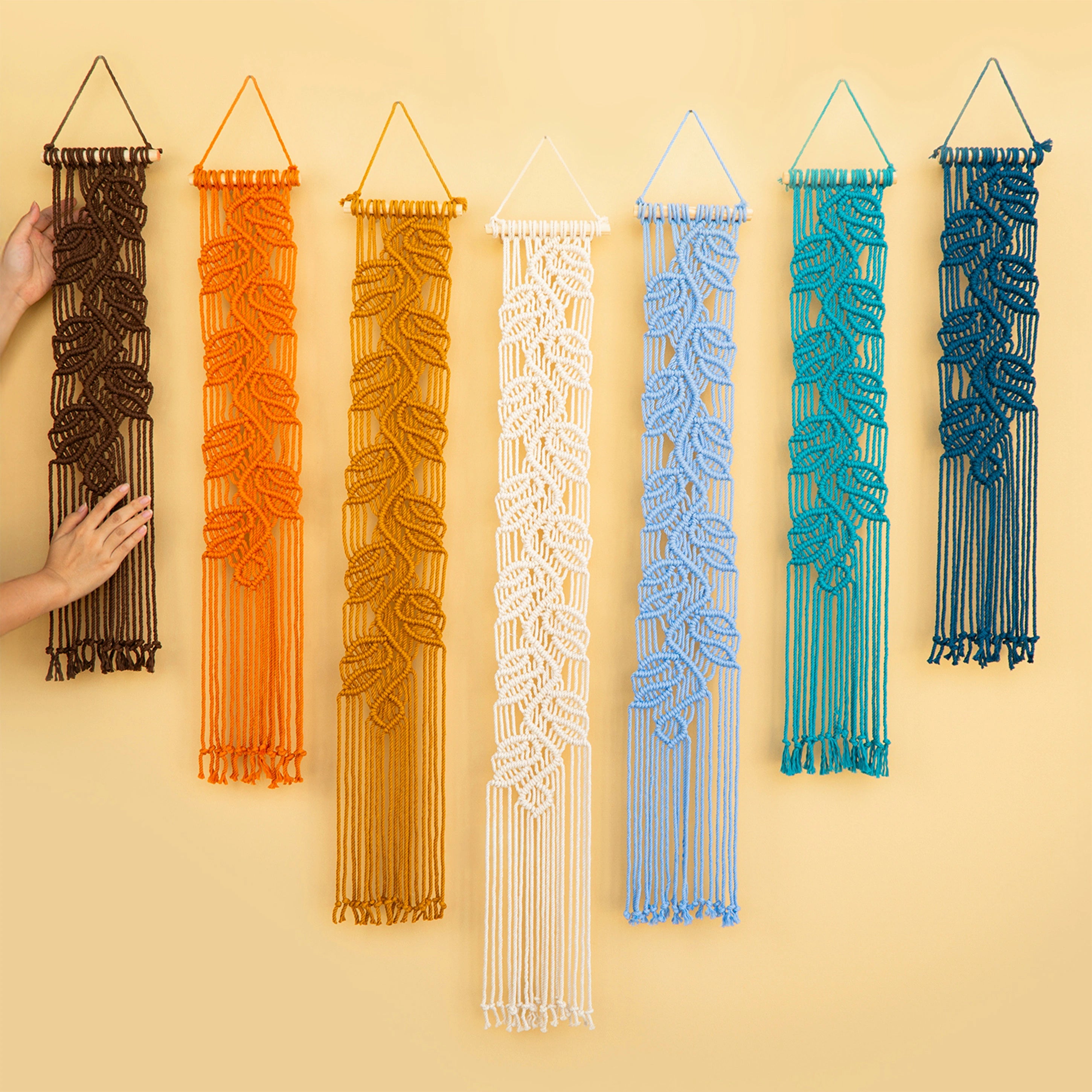 Vela Earth Blue Macrame Wall Hangings