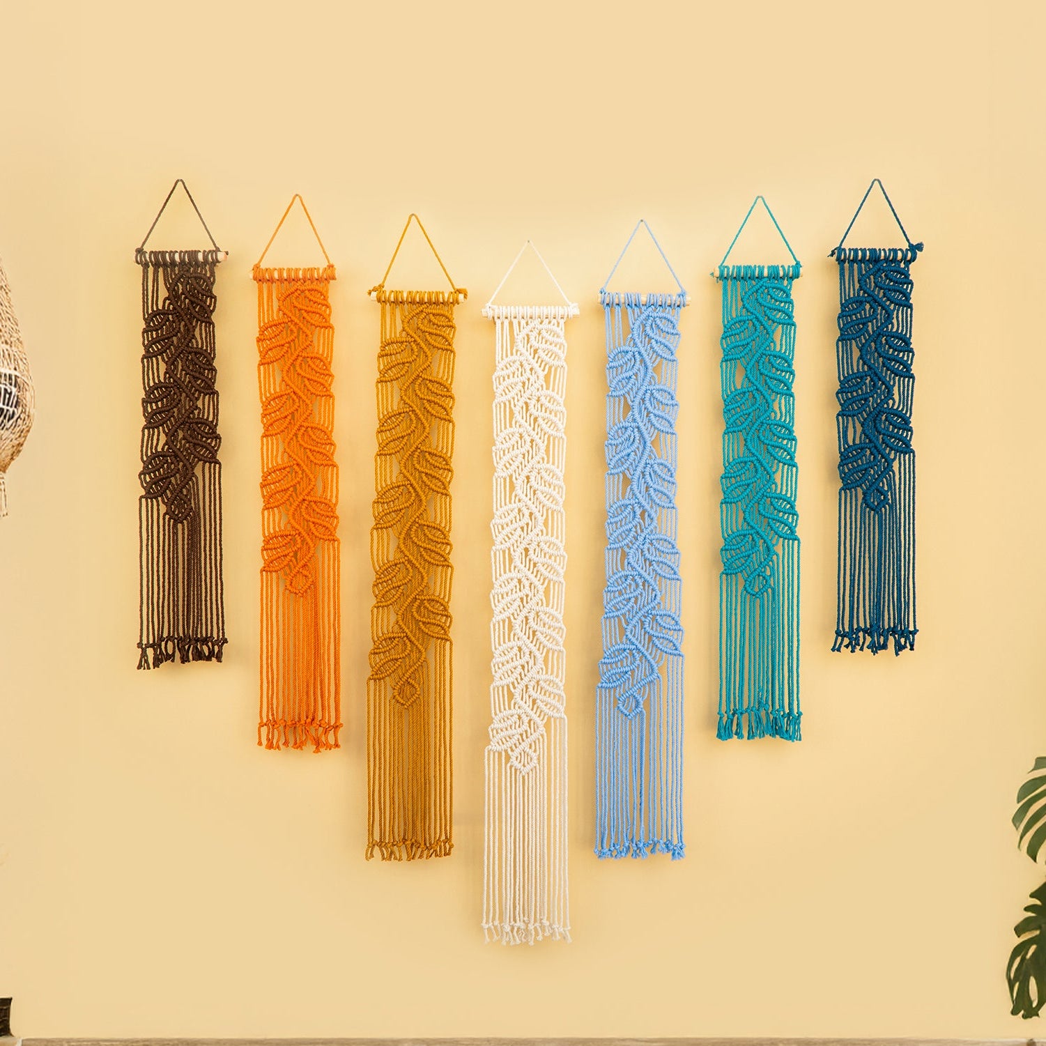 Vela Earth Blue Macrame Wall Hangings