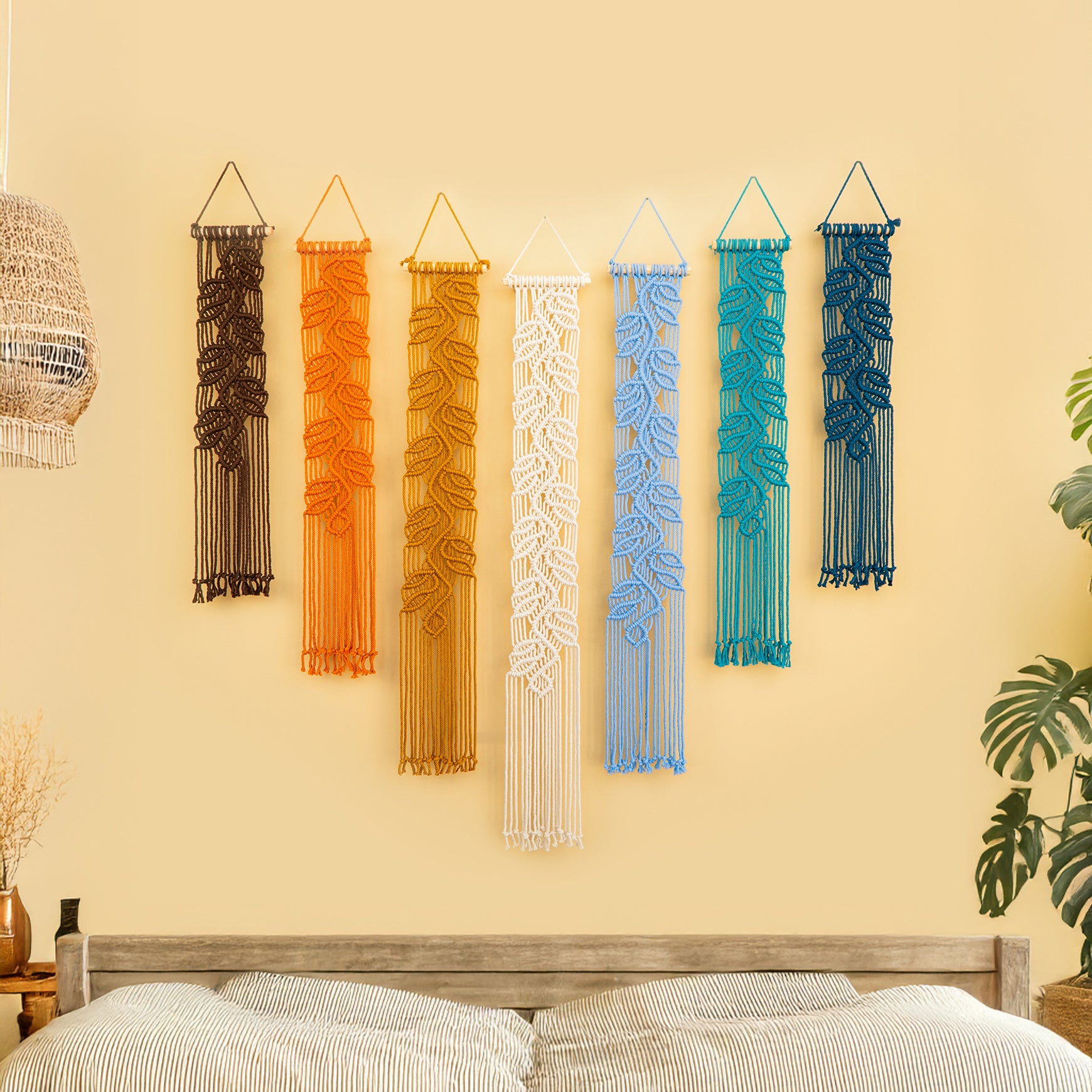 Vela Earth Blue Macrame Wall Hangings