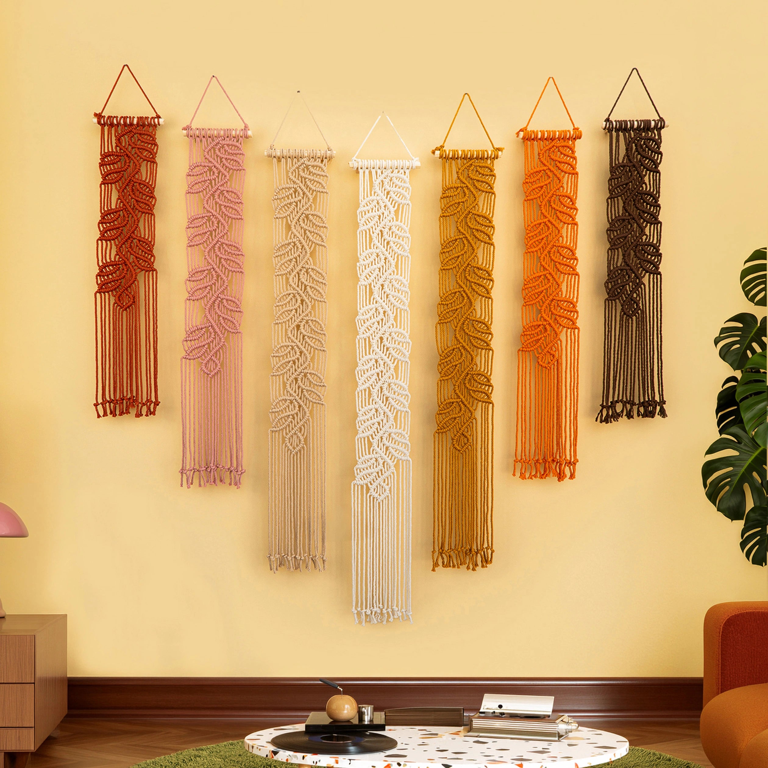 Vela Pink Earth Macrame Wall Hangings