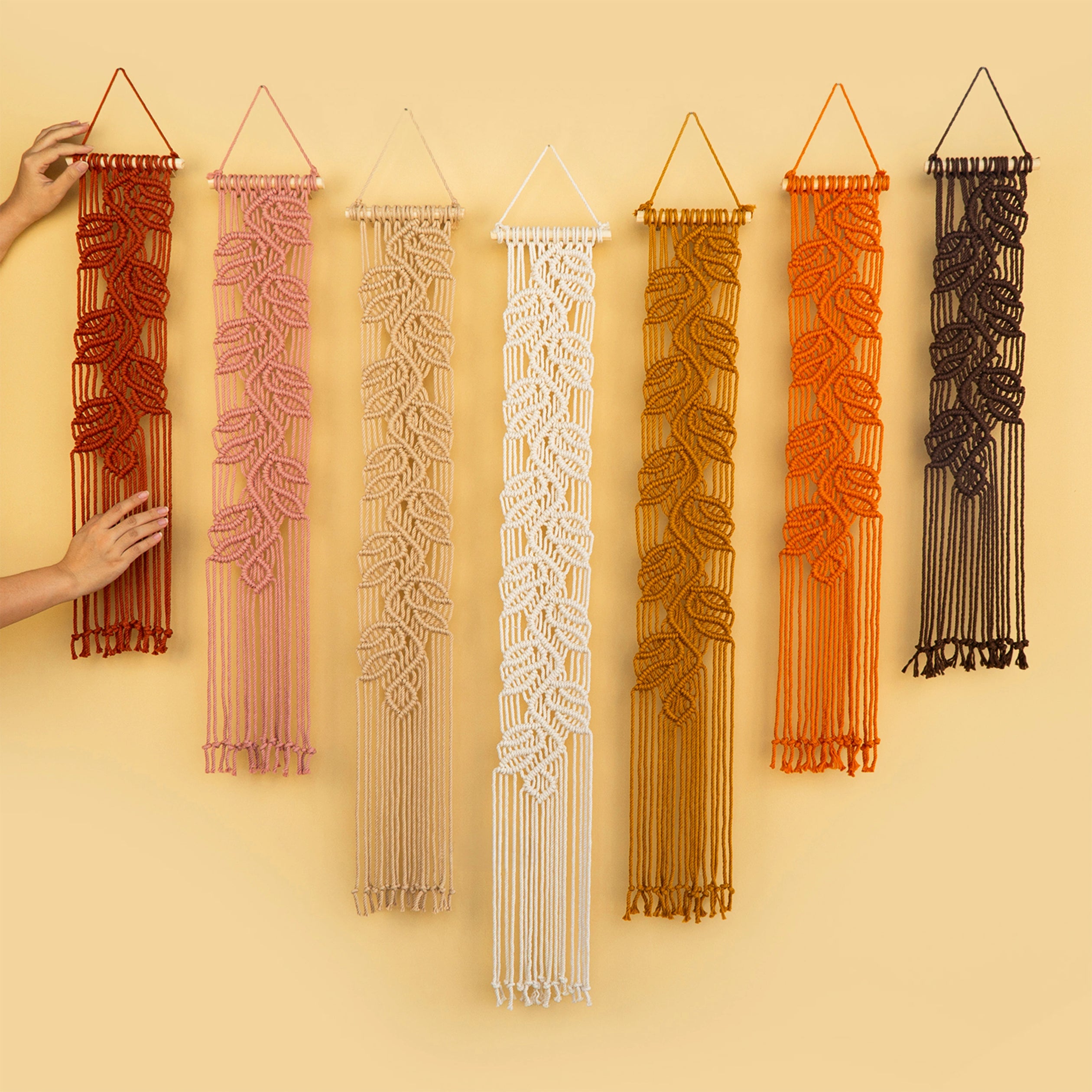 Vela Pink Earth Macrame Wall Hangings