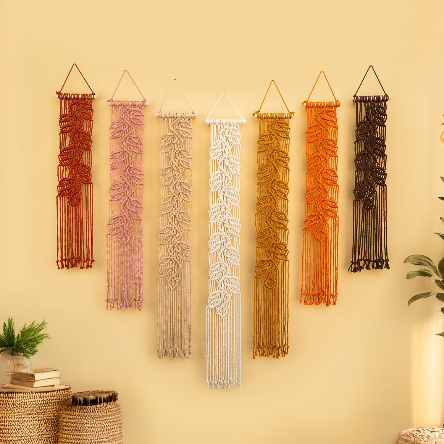 Vela Pink Earth Macrame Wall Hangings