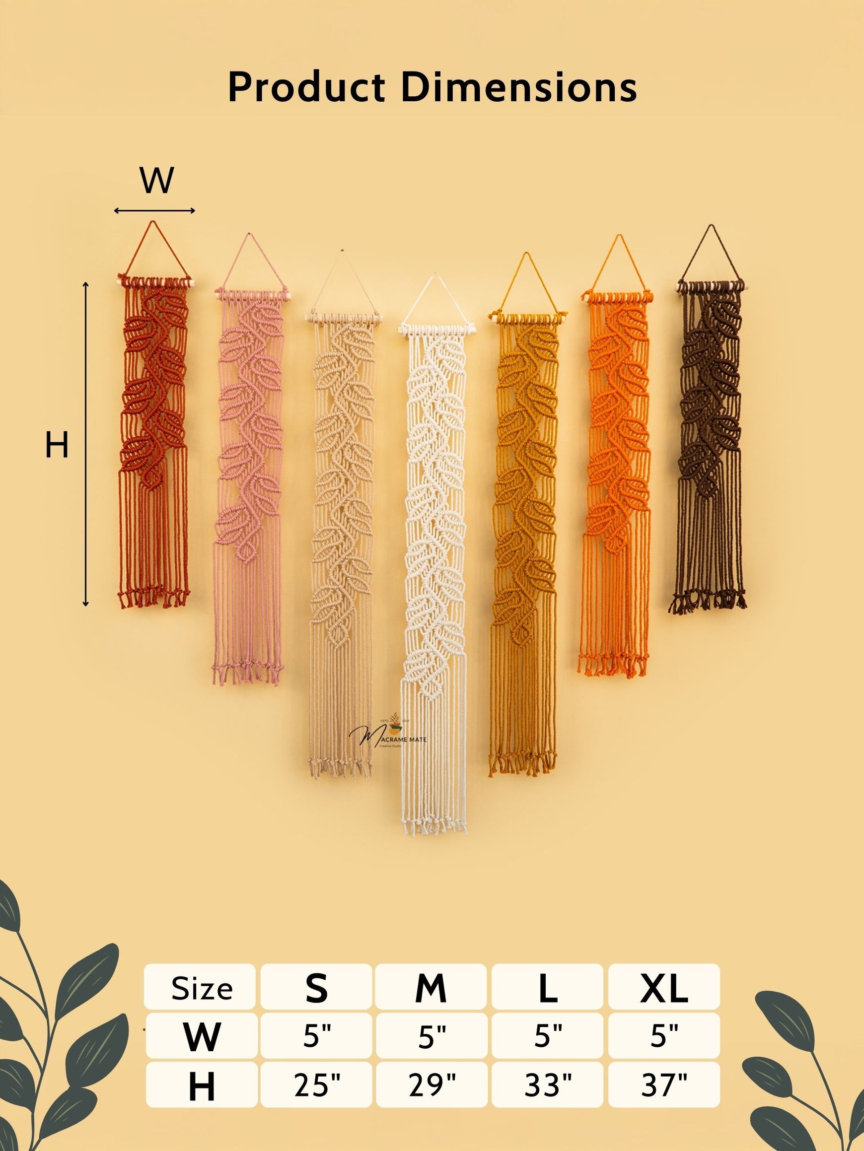 Vela Pink Earth Macrame Wall Hangings