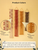Color swatches for a product with main and accent color options on a beige background.