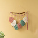 macrame boho wall hanging leaves